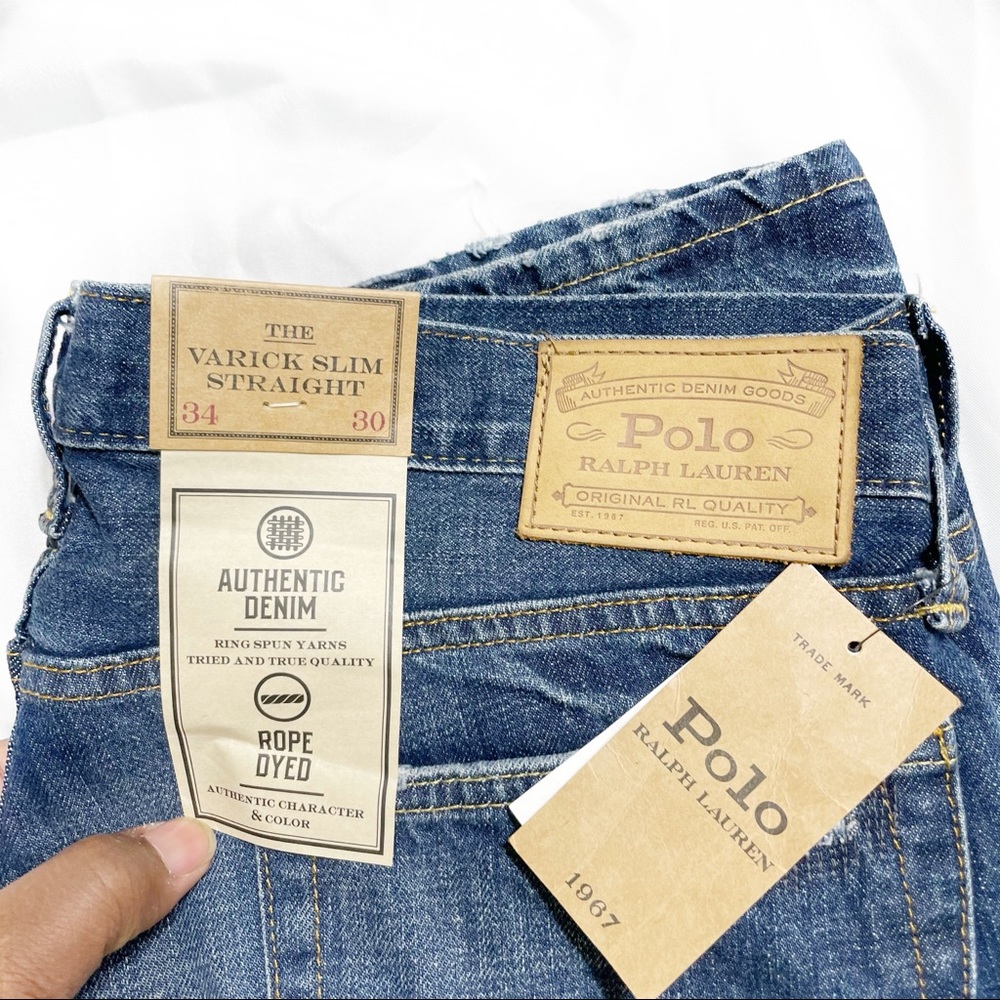 POLO RALPH LAUREN THE VARICK SLIM STRAIGHT JEANS - Picture 8 of 8